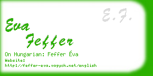 eva feffer business card